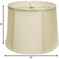 HomeRoots 15" Throwback Drum Pongee Silk Lampshade in Ivory Finish