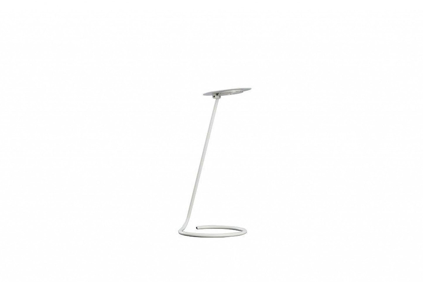 HomeRoots 15" White Metal Desk Table Lamp With White Shade