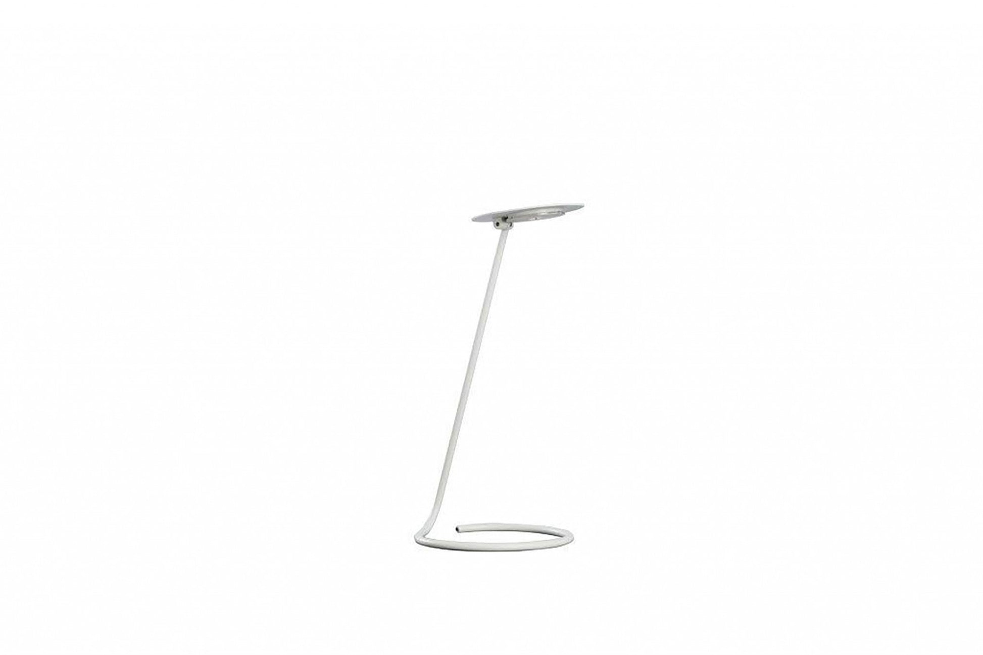 HomeRoots 15" White Metal Desk Table Lamp With White Shade