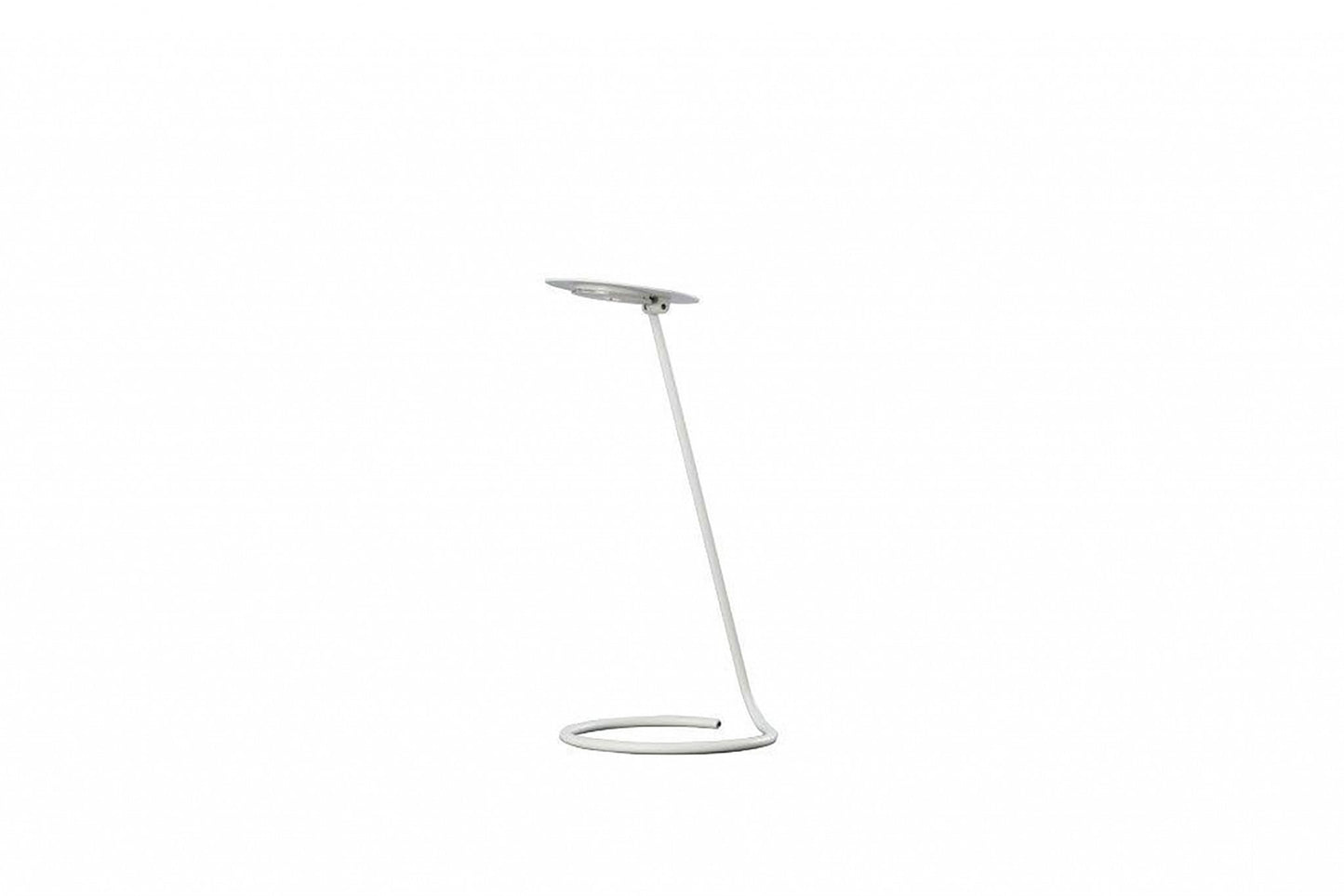 HomeRoots 15" White Metal Desk Table Lamp With White Shade