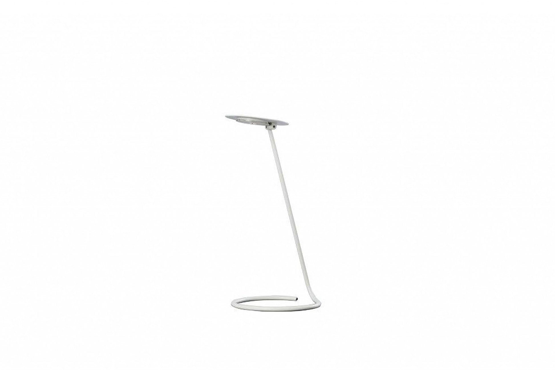 HomeRoots 15" White Metal Desk Table Lamp With White Shade