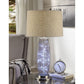 HomeRoots 15" x 15" x 28" Nickel Metal Table Lamp In Sand Finish