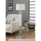 HomeRoots 15" x 15" x 58" Sand Nickel Floor Lamp