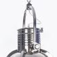 HomeRoots 15" x 15" x 66" Large Steel Pendant Lamp in Chrome Finish