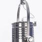 HomeRoots 15" x 15" x 66" Large Steel Pendant Lamp in Chrome Finish