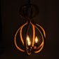 HomeRoots 15"x 15" x 47.5" 3 Lights Pendant Lamp With Rope Finish