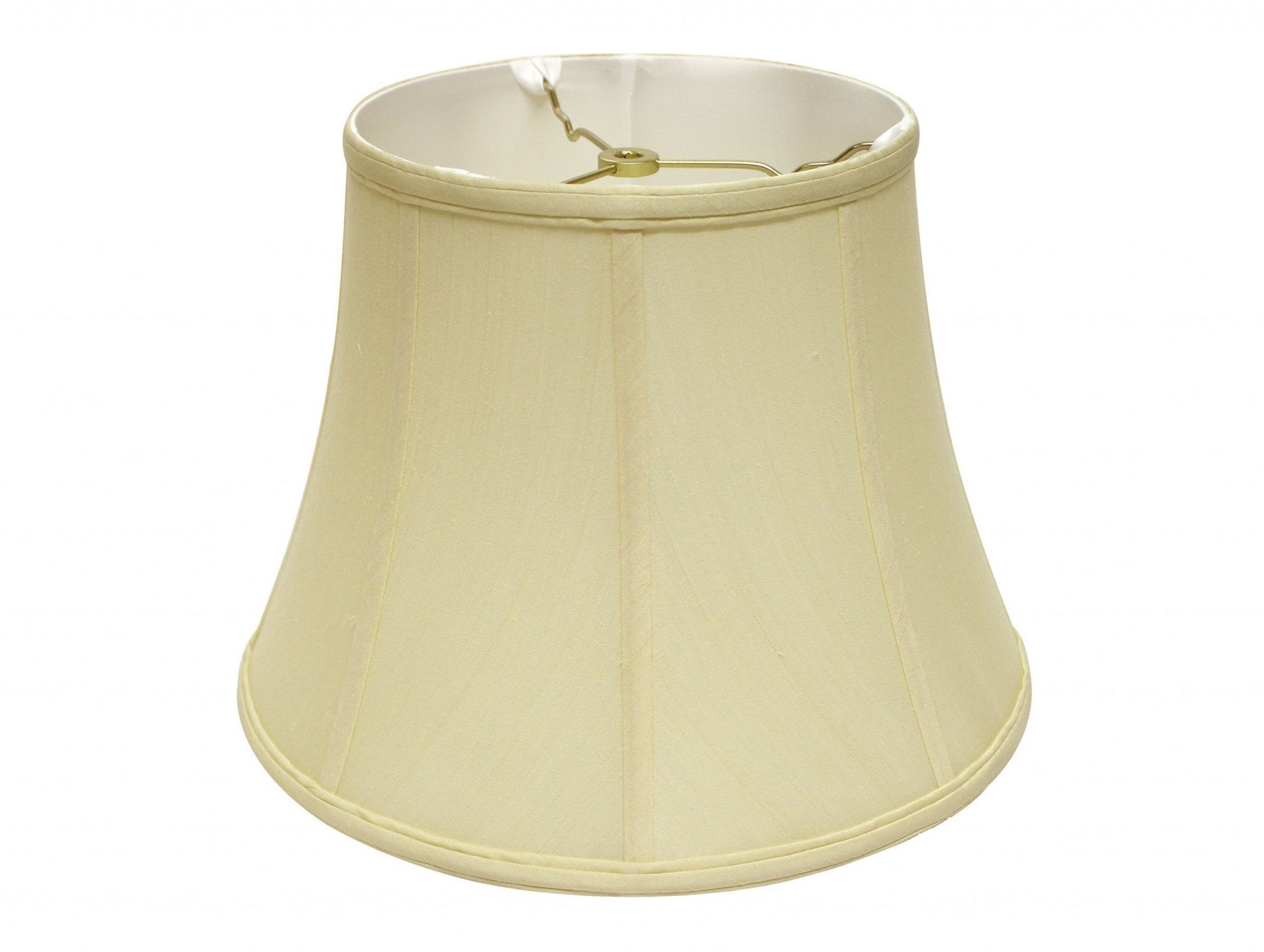 HomeRoots 16" Altered Bell Monay Shantung Lampshade in Antique White Finish
