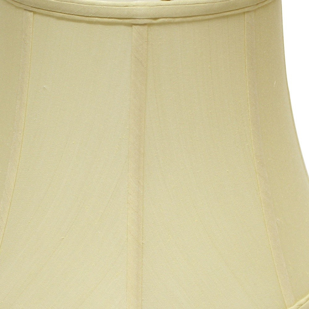 HomeRoots 16" Altered Bell Monay Shantung Lampshade in Antique White Finish