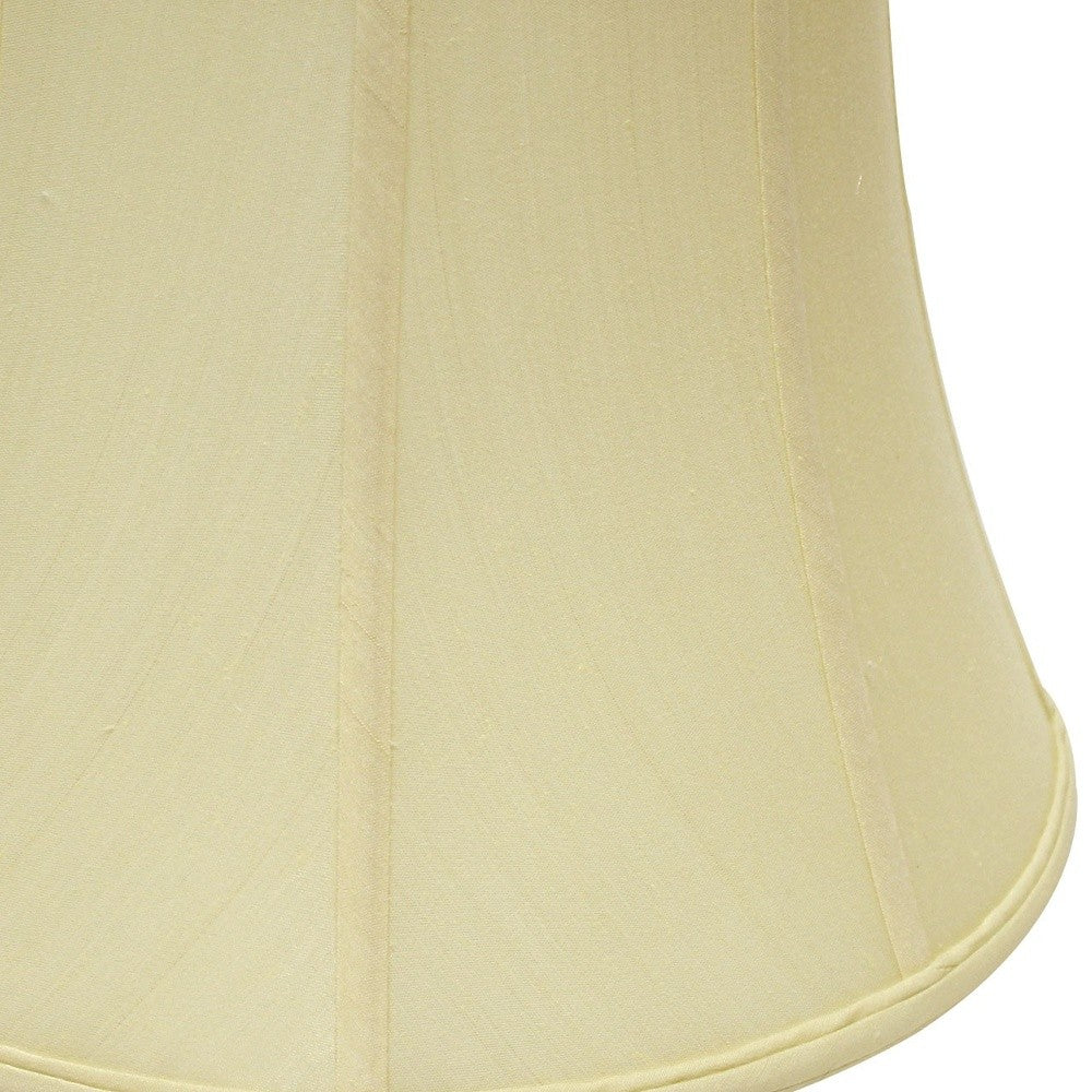 HomeRoots 16" Altered Bell Monay Shantung Lampshade in Antique White Finish