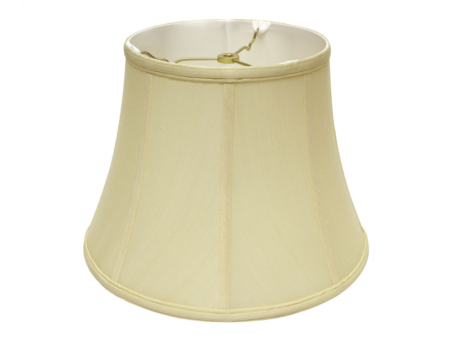HomeRoots 16" Altered Bell Monay Shantung Lampshade in Antique White Finish