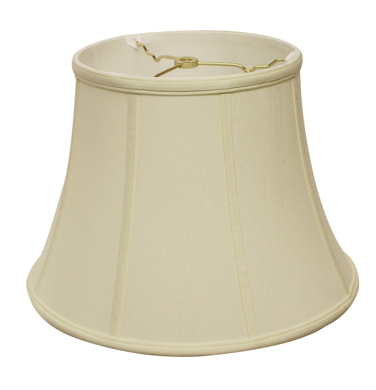 HomeRoots 16" Altered Bell Monay Shantung Lampshade in Ivory Finish