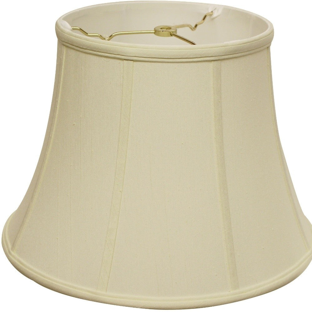 HomeRoots 16" Altered Bell Monay Shantung Lampshade in Ivory Finish