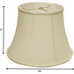 HomeRoots 16" Altered Bell Monay Shantung Lampshade in Ivory Finish