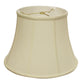 HomeRoots 16" Altered Bell Monay Shantung Lampshade in Ivory Finish