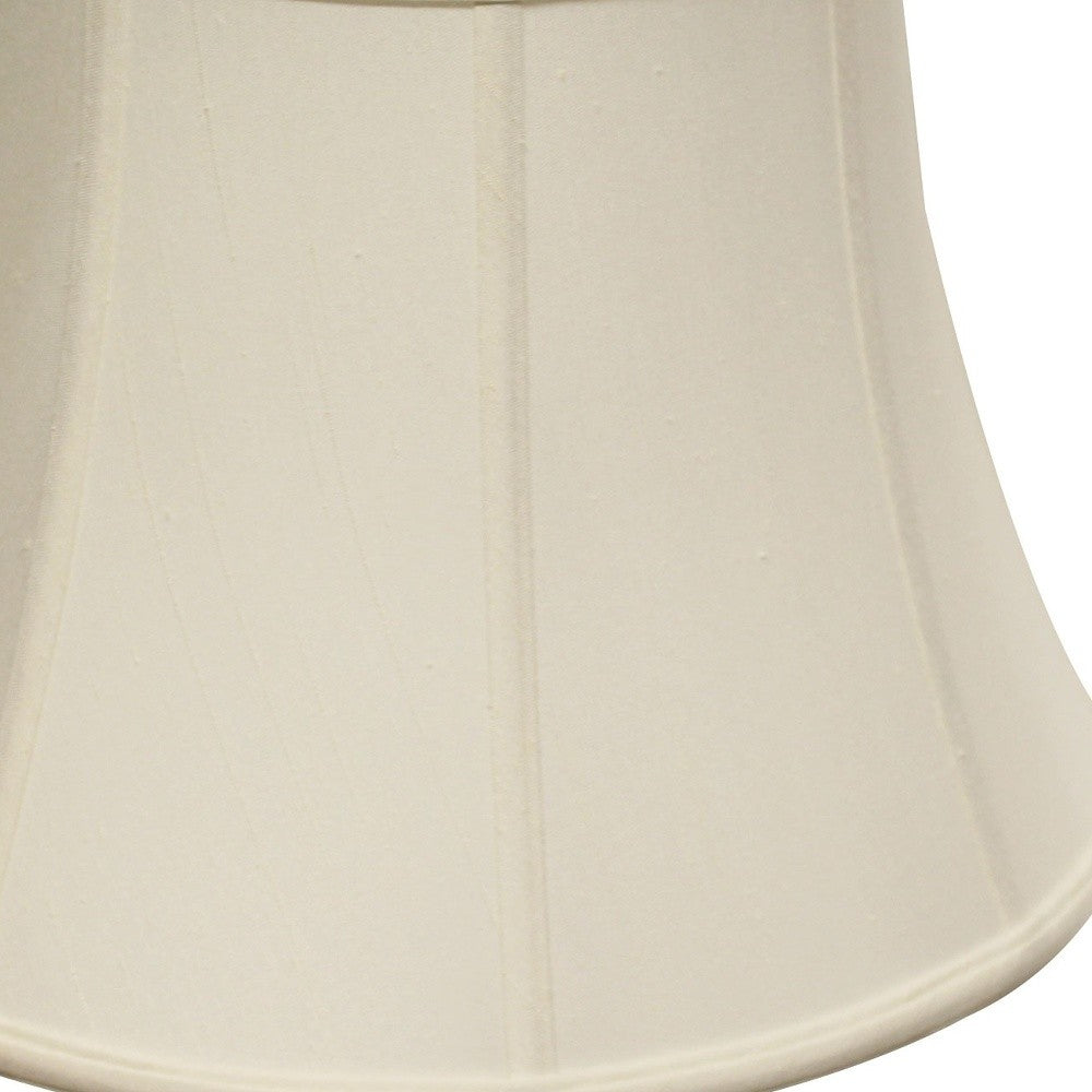 HomeRoots 16" Altered Bell Monay Shantung Lampshade in White Finish