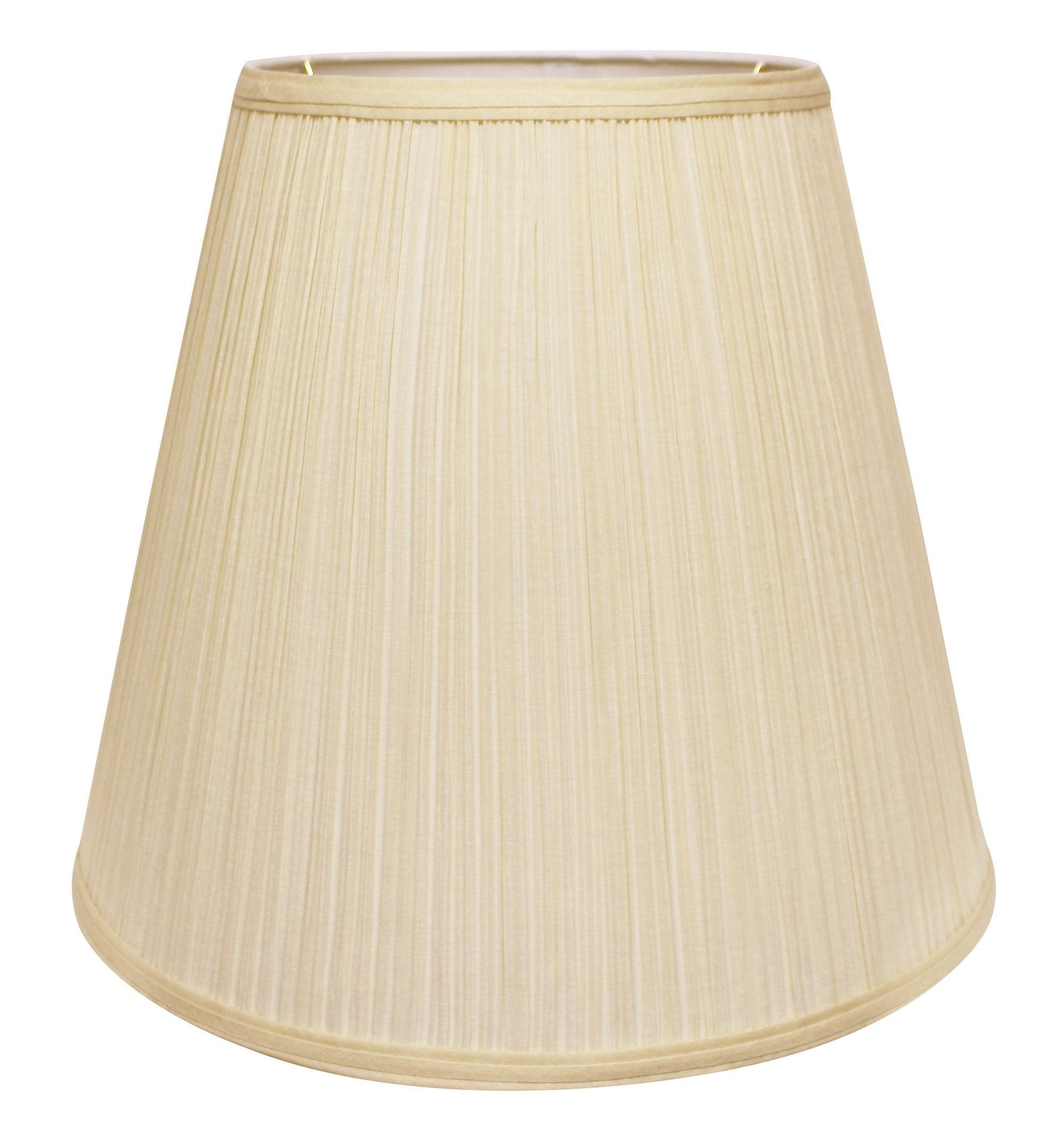 HomeRoots 16" Deep Empire Broadcloth Lampshade in Ivory Finish