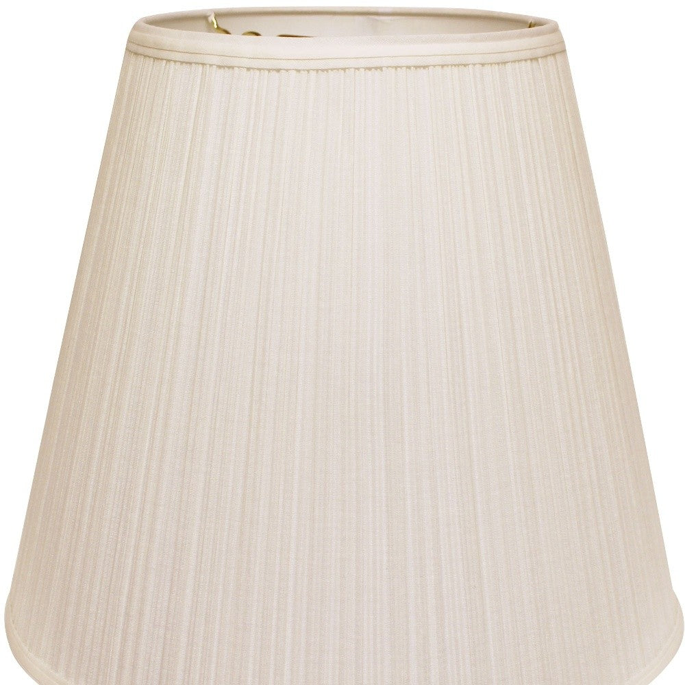 HomeRoots 16" Deep Empire Broadcloth Lampshade in White Finish