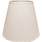 HomeRoots 16" Deep Empire Broadcloth Lampshade in White Finish
