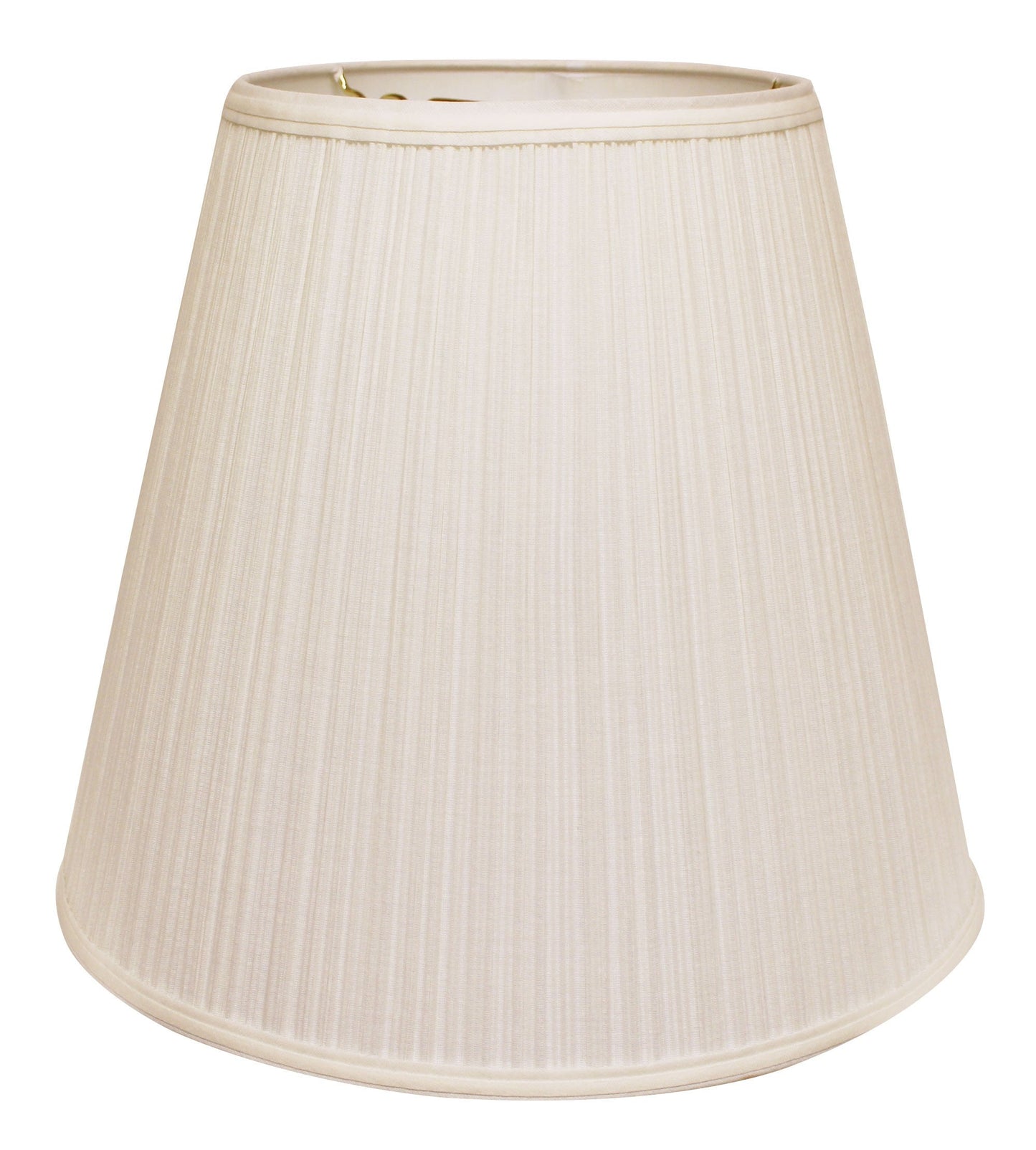 HomeRoots 16" Deep Empire Broadcloth Lampshade in White Finish