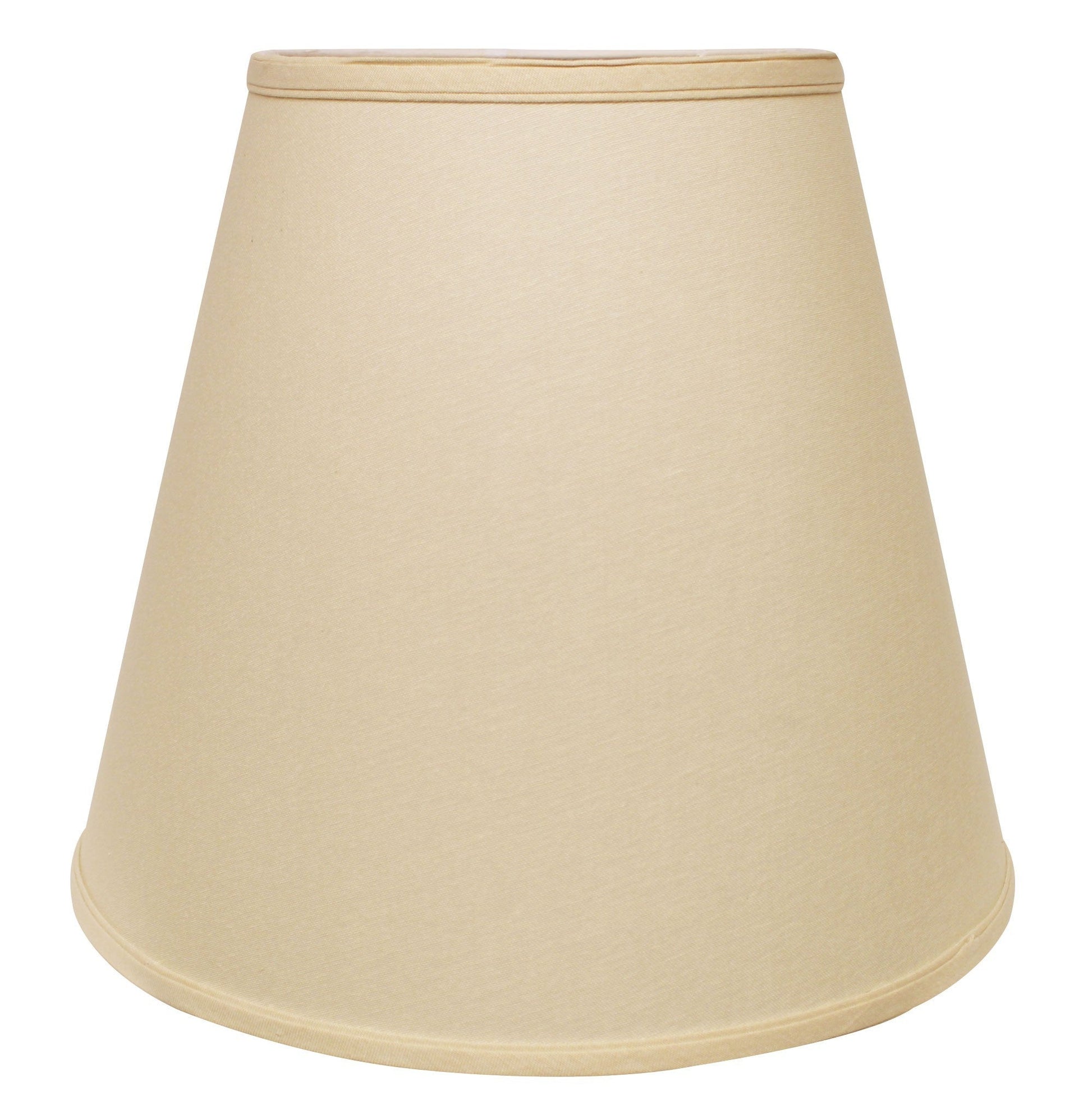 HomeRoots 16" Deep Empire Linen Lampshade With Beige Parchment Finish