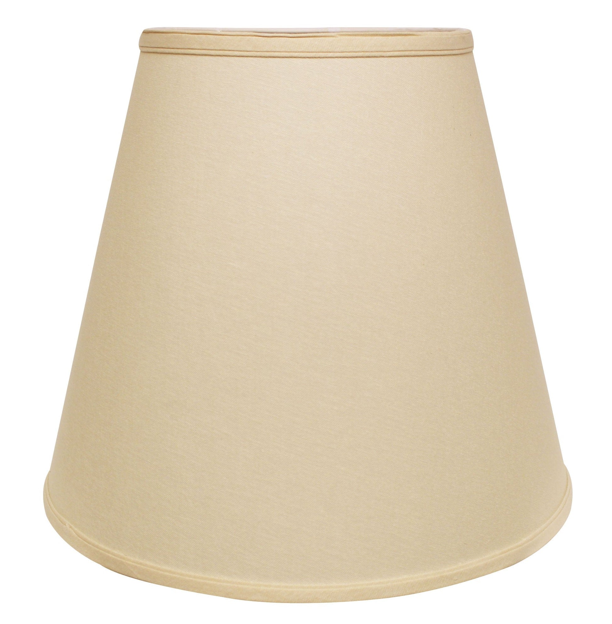 HomeRoots 16" Deep Empire Linen Lampshade With Beige Parchment Finish