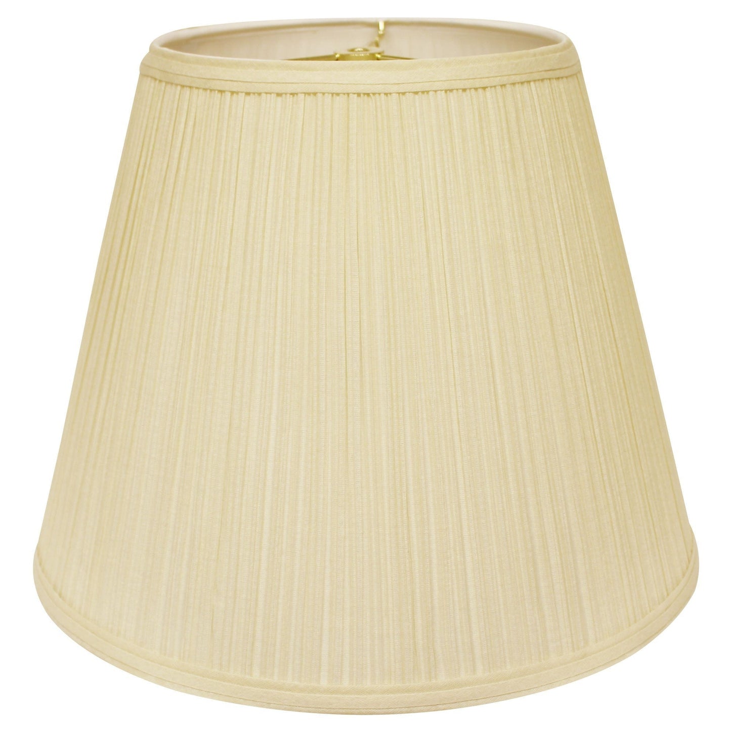 HomeRoots 16" Empire Deep Slanted Broadcloth Lampshade in Ivory Finish