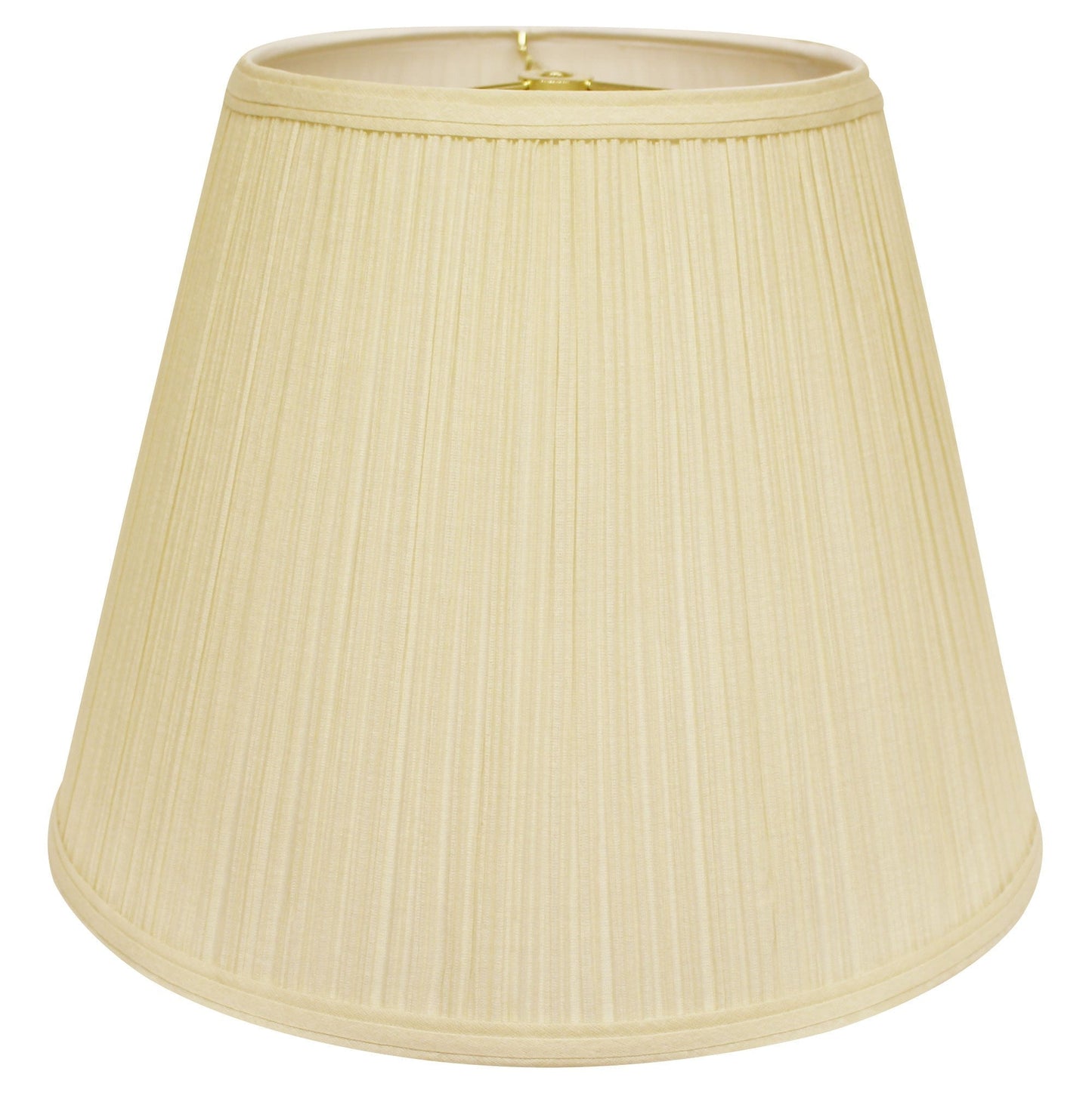 HomeRoots 16" Empire Deep Slanted Broadcloth Lampshade in Ivory Finish