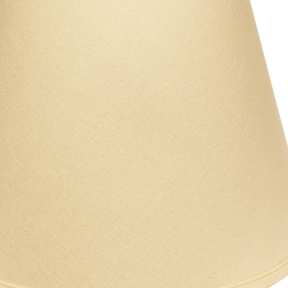 HomeRoots 16" Empire Deep Slanted Linen Lampshade in Parchment Beige Finish
