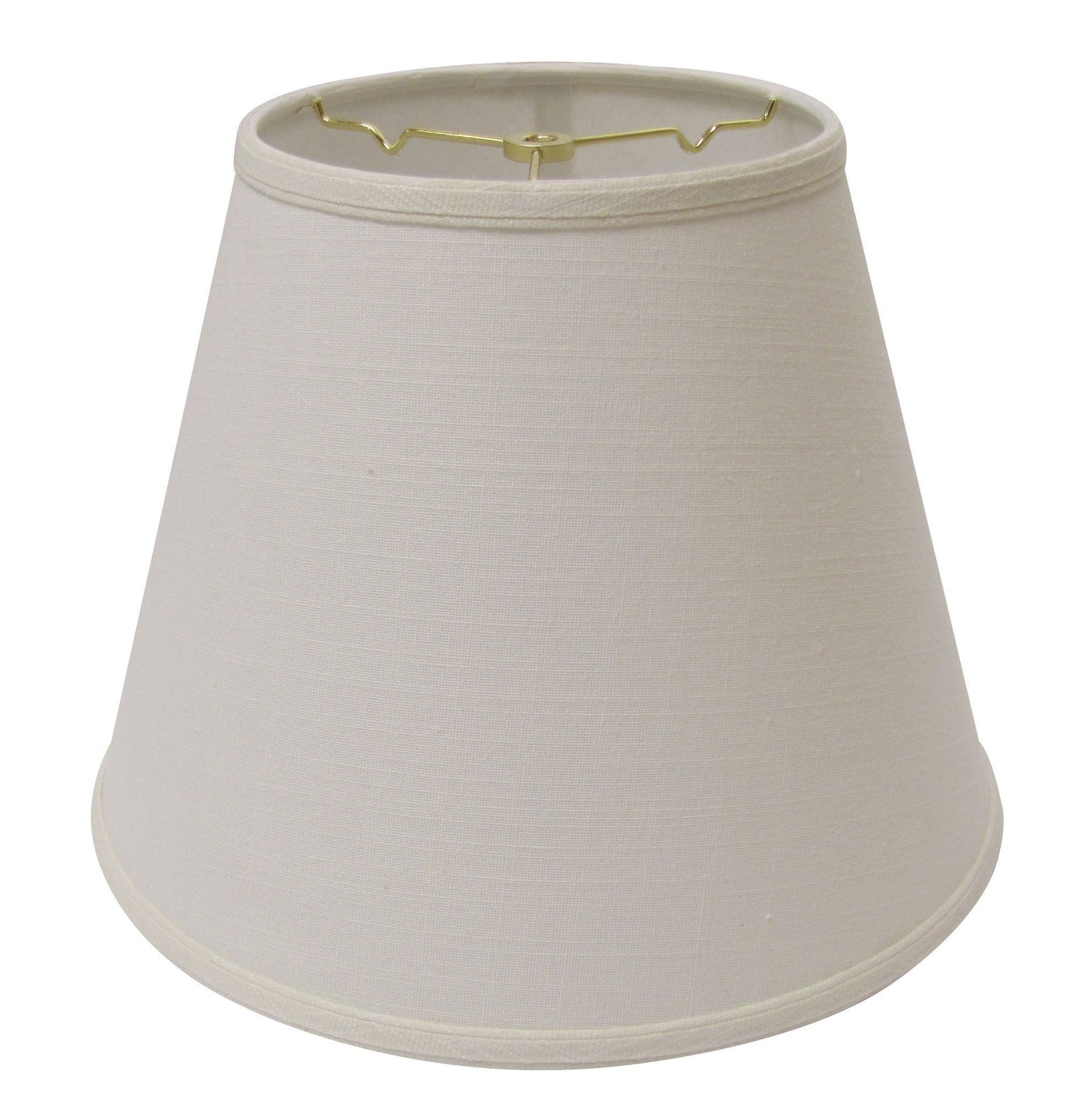 HomeRoots 16" Empire Deep Slanted Linen Lampshade in White Finish