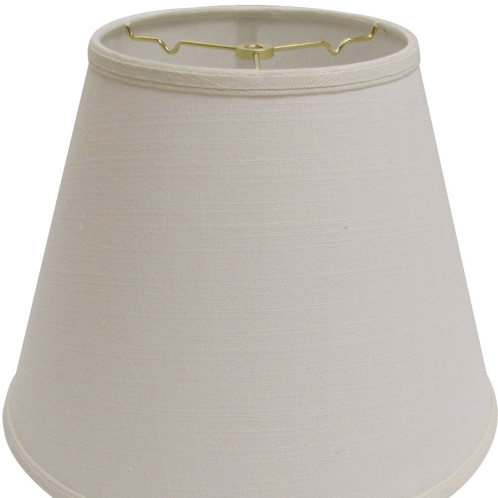 HomeRoots 16" Empire Deep Slanted Linen Lampshade in White Finish