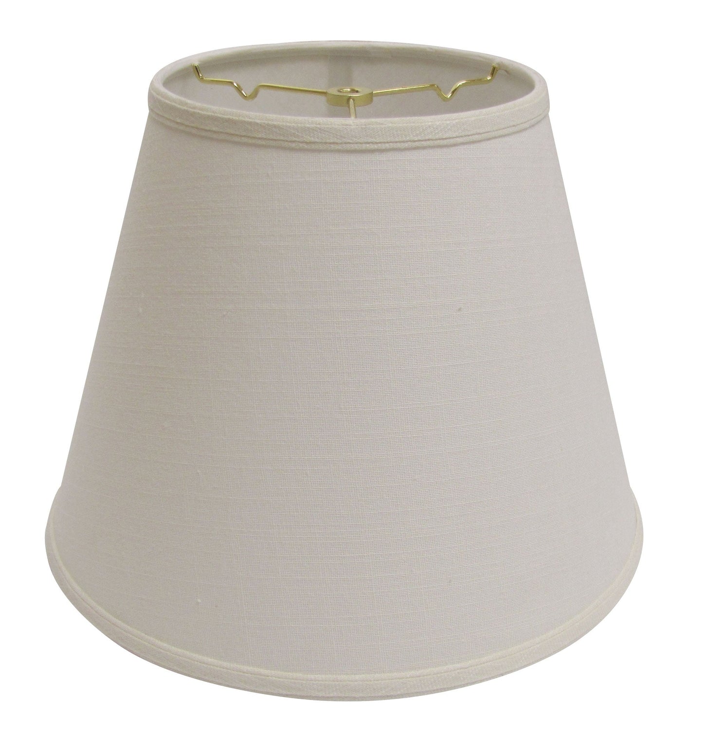 HomeRoots 16" Empire Deep Slanted Linen Lampshade in White Finish