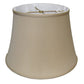 HomeRoots 16" Greige Sloped Euro Bell Pongee Shantung Lampshade