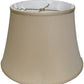 HomeRoots 16" Greige Sloped Euro Bell Pongee Shantung Lampshade
