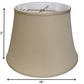 HomeRoots 16" Greige Sloped Euro Bell Pongee Shantung Lampshade
