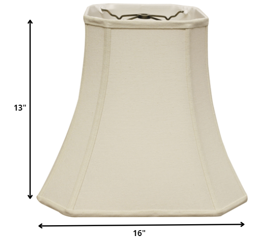 HomeRoots 16" Inherent Slanted Square Bell Linen Lampshade