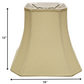 HomeRoots 16" Inherent Slanted Square Bell Linen Lampshade