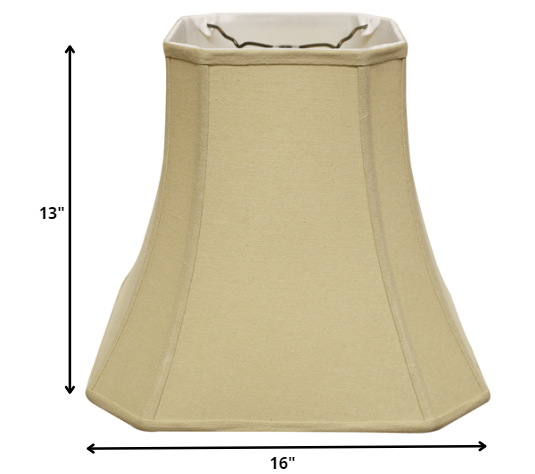 HomeRoots 16" Inherent Slanted Square Bell Linen Lampshade