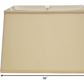 HomeRoots 16" Inherent Throwback Rectangle Pongee Silk Lampshade