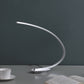 HomeRoots 16” LED Tube Table Lamp in Silver Finish