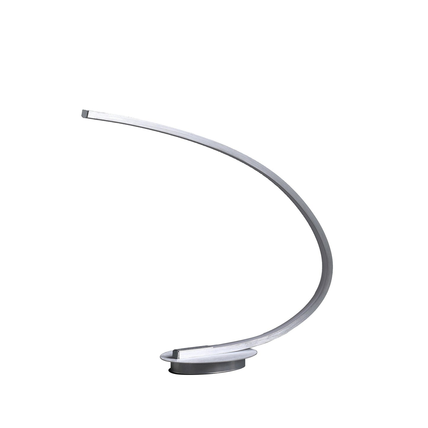 HomeRoots 16” LED Tube Table Lamp in Silver Finish