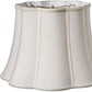 HomeRoots 16" Melon Scallop Paperback Shantung Lampshade in Cream Finish