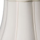 HomeRoots 16" Melon Scallop Paperback Shantung Lampshade in Cream Finish