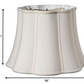 HomeRoots 16" Melon Scallop Paperback Shantung Lampshade in Cream Finish