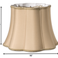 HomeRoots 16" Melon Scallop Paperback Shantung Lampshade in Vintage Gold Finish