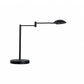 HomeRoots 16" Metal Desk Table Lamp With Dome Shade in Black Finish