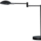 HomeRoots 16" Metal Desk Table Lamp With Dome Shade in Black Finish