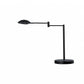 HomeRoots 16" Metal Desk Table Lamp With Dome Shade in Black Finish