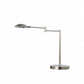 HomeRoots 16" Metal Desk Table Lamp With Dome Shade in Silver Finish