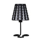 HomeRoots 16” Modern Metal Bedside Table Lamp in Black and White Finish