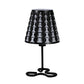 HomeRoots 16” Modern Metal Bedside Table Lamp in Black and White Finish
